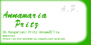 annamaria pritz business card